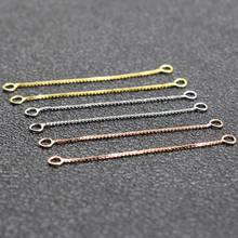 Cadena extendida de Plata de Ley 925 para fabricación de joyas, cadena de 4cm de largo para collar DIY, 4 unids/lote 2024 - compra barato