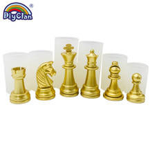 Dropship Handmade Games Epoxy Resin Mold Chess Board Chess Piece Silicone Mold DIY Crafts Making Tools Multifunctional Ches Mold 2024 - buy cheap