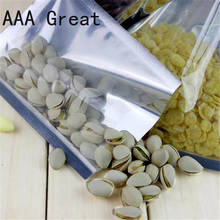 100Pcs/Lot Aluminum Vacuum Foil Bags Mylar Open Top Packaging One Side Transparent Candy Storage Bag Nuts Pouches Party Wedding 2024 - buy cheap