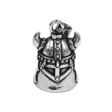 Punk Vikings Helmet Bell Pendant Stainless Steel Jewelry Fashion Norse Viking Biker Men Pendant Christmas Gift SWP0617A 2024 - buy cheap