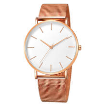 Relojes de lujo para mujer, pulsera ultrafina de oro rosa, reloj de pulsera con correa de malla a la moda, Zegarek Damski, 2020 2024 - compra barato