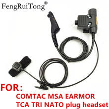 Tactical U94 PTT For COMTAC MSA EARMOR TCA TRI NATO plug headset for Motorola APX6000 XPR6300 DP4800 MTP6550 P8200 P8268 Radio 2024 - buy cheap