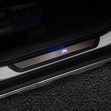 For Toyota chr c-hr 2017 2018 LED Door Sill Scuff Plate Guards Door Sills Strip Protector Stickers Car Accessories 4pcs 2024 - buy cheap