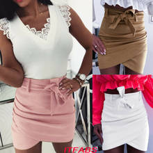 Sexy Women Mini Bodycon Mini Skirt High Waist Skater Club Wear Casual Short 2019 New Solid White Skirt 2024 - buy cheap