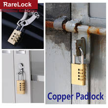 Mini Brass Combination Padlock Copper Padlock Password Lock for Warehouse Cabinet Bags Gym Locker Rarelock A 2024 - buy cheap
