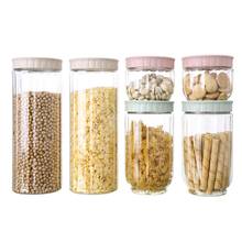 Recipiente transparente para almacenamiento de alimentos, recipiente de plástico sellado con tapas, duradero, para sellar cereales, grano, frijol, arroz, leche en polvo 2024 - compra barato