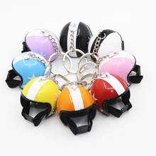 1pcs Creative Motorcycle Helmet Key Chain Hanging Key Chain Ring Keychain Keyring Gift Toy for Men or Women 3D Miniature Plastic 2024 - buy cheap