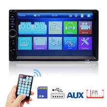 Radio con pantalla táctil de 7 pulgadas para coche, 2 Din, 7018B, Universal, compatible con Bluetooth, MP5/FM, Audio estéreo, Multimedia, Control remoto 2024 - compra barato