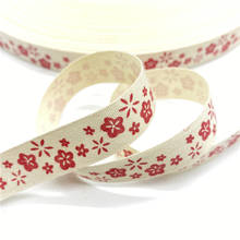 Cintas de algodón estampadas para decoración de boda, tela de costura DIY, 5 yardas, 15mm, #28 2024 - compra barato