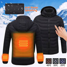 Хлопковое пальто с подогревом USB, одежда с электрическим подогревом, верхняя одежда, одежда с подогревом, зимние теплые хлопковые пальто, пальто с капюшоном 2024 - купить недорого