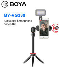 BOYA BY-VG330 universal smartphone video kit with Tripod Phone Clip Mount Cardioid microphone for video shooting, vlogging 2024 - buy cheap