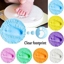 2021 Baby Care Air Drying Soft Clay Baby Handprint Footprint Imprint Kit Casting Parent-child Hand Inkpad Fingerprint Kids Toys 2024 - купить недорого
