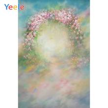 Yeele-corona de ensueño de flores, fotófono para Baby Shower, Fondo de foto personalizado, retrato de niña de boda, telón de fondo para estudio fotográfico 2024 - compra barato