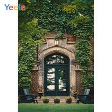 Yeele-telón de fondo para estudio fotográfico, decoración de fondo para sesión fotográfica, pared de ladrillo, puerta, hojas de vid, silla 2024 - compra barato