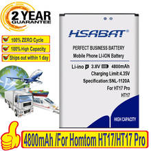 HSABAT Top Brand 100% New HT17 4800mAh Battery for Homtom HT17 Homtom HT17 PRO within tracking number 2024 - buy cheap