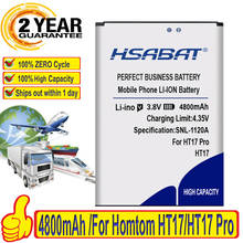 Hsabat bateria ht17 100% mah, bateria para homtom ht17 homtom ht17 pro dentro do número de rastreamento, marca superior 4800 2024 - compre barato