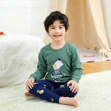 Roupas de bebê menino, conjuntos de pijama para outono e inverno, roupa de dormir de algodão para meninos 4 6 8 10 e 12 anos 2024 - compre barato