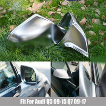 Silver Matte Rearview Side Mirror Cover Caps For Audi Q5 8R Q7 4L SQ5 Chrome 2009 2010 2011 2012 2013 2014 2015 2016 2017 2024 - buy cheap