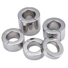 New Magnetic Stainless Steel Scrotum Ring Pendant Stretchers Testis Ball Penis Rings Cockring Delay Ejaculation Sex Toys for Man 2024 - buy cheap
