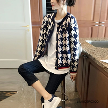 Women Plaid Pattern Cardigan Vintage Jumper 2021 Autumn Winter Oversized Knitted Cardigan Coat Chompas Para Mujer Sueter Mujer 2024 - buy cheap