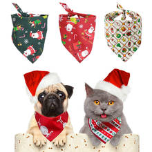 Cool Christmas Style Pet Dog Bandana Collar Neck Bibs Scarf Puppy Pet Bow Tie Neckerchief Cat Dog Party Costume Accessories 2024 - buy cheap