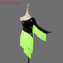 Latin Dance Performance Costume Female Adult Child Sexy Tassel Dress Strapless New Profession Stage Competition Clothing 2024 - buy cheap