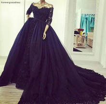 Vintage Half Sleeves Lace Evening Dress Off Shoulders Ball Gowns Formal Holidays Party Gown Custom Made 2024 - buy cheap