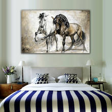 Retro Horse Abstract Oil Canvas Wall Art Painting Pictures Hanging Picture Art Horse Painting Living Room Home Decor(No Frame) 2024 - buy cheap