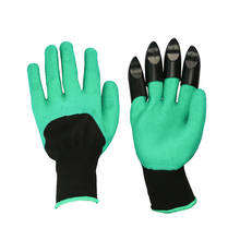 1 Pair Garden Gloves 4 ABS Plastic Garden Rubber Gloves With Claws Quick Easy to Dig and Plant For Digging Planting 2024 - buy cheap