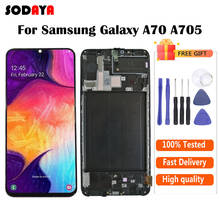 TFT для samsung Galaxy A70 lcd A705 A705F SM-A705F A705DS ЖК-дисплей + кодирующий преобразователь сенсорного экрана в сборе, бесплатная доставка 2024 - купить недорого