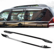 2Pcs Black Car Roof Rack Rail Luggage Carrier Bar For Toyota Land Cruiser Prado FJ120 FJ-120 2003-06 For Lexus GX470 03-2009 2024 - buy cheap