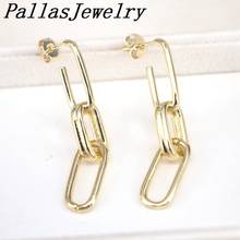 4Pairs Gold Silver Color Link Chain Earrings Elegant Jewelry Dangle Earrings For Jewelry Gift 2024 - buy cheap
