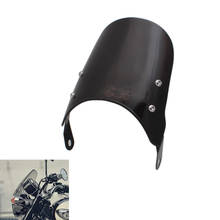 Black Motorcycle Windscreens Pare-brise ABS Wind Deflectors Windshield For Triumph Bonneville T 100/120 T120 01-17 Thruxton 900 2024 - buy cheap