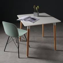 Нордический обеденный стол простой стол для переговоров для отдыха из твердой древесины квадратный стол 2024 - купить недорого
