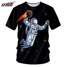 UJWI Man New Starry Astronaut Tshirt 3D Printed Harajuku Hip Hop Pattern O Neck T-shirt Men's Casual Big Size 5XL Dropshipping 2024 - buy cheap