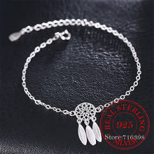 925 Sterling Silver Dreamcatcher Feather Charm Bracelet For Women Bracelets & Bangles For Girls Gift Pulseira Feminina 2024 - buy cheap