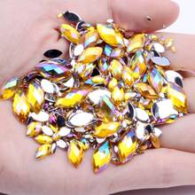 5X10mm 1000 Uds acrílico plana Back Marquesa Earth Facets colores de acrílico AB Rhinestone pegamento en acrílico cuentas decorar DIY 2024 - compra barato