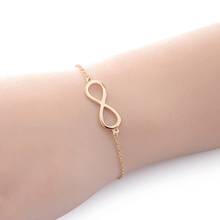 Jisensp-pulsera Digital de diseño Simple para mujer, brazalete con 8 dijes, símbolo del infinito geométrico, joyería de moda para mujer, regalo de Navidad 2024 - compra barato