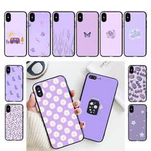 YNDFCNB Purple background Phone Case for iphone 13 11 8 7 6 6S Plus X XS MAX 5 5S se 2020 11 12pro max iphone xr case 2024 - buy cheap