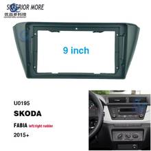 Radio de coche 2 Din de 9 pulgadas, Panel de Fascias de plástico para Skoda Fabia 2015, marco de salpicadero, instalación, gps, mp5, reproductor Multimedia android 2024 - compra barato