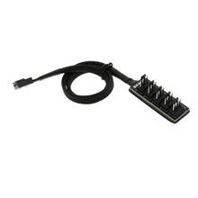 Computer Cooler Fans Splitter Hub 1 Female to 5 Way Male 4-Pin/3-Pin HUB Black 2024 - buy cheap