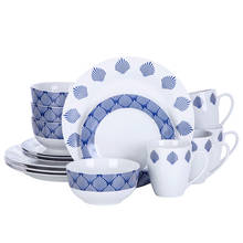 VEWEET Drew 16-Piece Porcelain Combination Dinner Set with 4*Dinner Plate,Dessert Plate,Cereal Bowl,380ml Mug Set for 4person 2024 - buy cheap