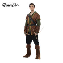 Renegecho-fantasia masculina do robin capuz, traje de halloween para adultos, príncipe dos ladrões, roupa masculina, carnaval, festa, cosplay 2024 - compre barato