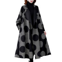 Gabardina elegante de terciopelo para mujer, abrigo holgado de talla grande, con temperamento, para otoño e invierno, OK787 2024 - compra barato