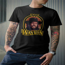 Camiseta masculina preto topos waylon jennings outlaw country music camisas dos homens t waylon jennings deus armas e texas camiseta sbz5146 2024 - compre barato