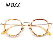 Women Acetate Optical Eyeglasses Frame Men Brand Design Round Alloy Korean Yeti Myopia Hyperopia Prescription Retro Eyewear 2024 - buy cheap