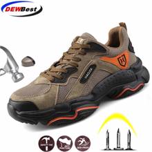 Men Safety Work Shoes Boots Male Autumn Construction Work Shoes Steel Toe Indestructible Safety Work Boots Sneakers 2024 - buy cheap