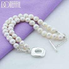 DOTEFFIL-pulsera de perlas naturales de agua dulce para mujer, de Plata de Ley 925, joyería para fiesta de compromiso 2024 - compra barato
