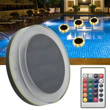 Luz LED de noche subacuática para piscina, luz de estanque alimentada por energía Solar, a Control remoto RGB, luces impermeables flotantes 2024 - compra barato