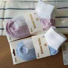 3pairs/Lot Spring Summer Soft Cotton White Kids School Socks Thin Breathable Boys Girls Mesh Socks Sets High Quality 2024 - buy cheap